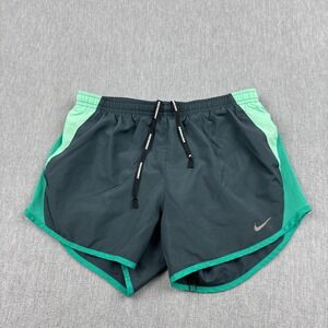 Nike Shorts Womens XS Green Dri Fit Tempo Running Drawstring Gym Workout Active